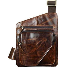 Leather Mens Chest Bag Sling Bag Sling Shoulder Bag Sling Backpacksfor men - imessengerbags