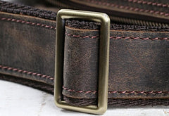 Cool Coffee Vintage Leather Mens Messenger Bags Shoulder Bag for Men