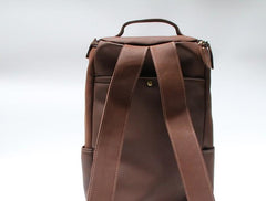 Mens Leather Barrel Backpack Cool Travel Bag Weekender Bag for men - imessengerbags
