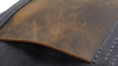 Mens Waxed Canvas Leather Tote Bag Canvas Shoulder Bag for Men - imessengerbags