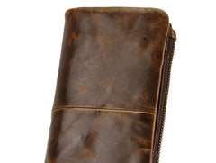 Cool Leather Mens Long Wallet Vintage Leather Long Wallet for Men - imessengerbags