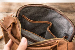 Cool Leather Small Mens Messenger Bags Small Shoulder Bags  for Men