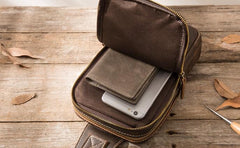 Cool Leather Mens Sling Bag Sling Shoulder Bags Sling Backpack for men - imessengerbags