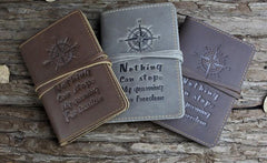 Handmade Leather Mens Cool Short Wallet Passport Card Holder Small Card Slim Wallets for Men - imessengerbags