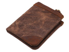 Mens Canvas Small Wallet for men Bifold Cool Men billfold Small Wallet - imessengerbags