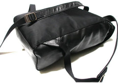 Black Leather Mens Backpack Travel Backpacks Laptop Backpack for men - imessengerbags