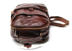 Vintage Leather Mens Backpack Travel Backpack School Backpacks for men