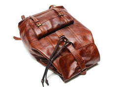 Handmade Leather Mens Backpacks Travel Backpacks Laptop Backpack for men