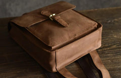 Handmade Leather Mens Cool Backpack Sling Bag Large Travel Bag Hiking Bag for men