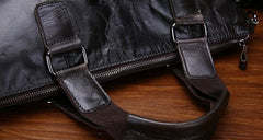 Vintage Leather Mens Briefcase Business Briefcase Cool Work Briefcase For Men - imessengerbags