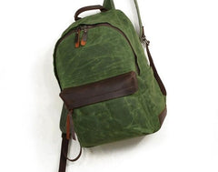 Waxed Canvas Leather Mens Camera Backpack Canvas Travel Backpack Canvas Camera Backpack for Men - imessengerbags