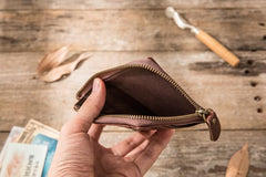 Leather Mens Slim Card Holder Front Pocket Wallets Card Wallets for Men - imessengerbags