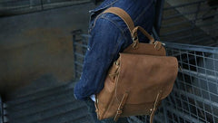 Cool Leather Mens Backpacks Travel Backpack Laptop Backpack for Men
