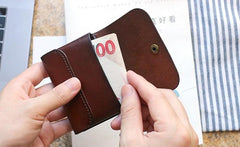 Leather Mens Front Pocket Wallet Small Wallets Card Wallet Change Wallet for Men