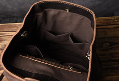 Handmade Leather Mens Cool Backpack Sling Bag Large Travel Bag Hiking Bag for men