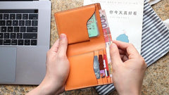 Cool Leather Mens Small Wallets Front Pocket Wallet Slim Wallet for Men - imessengerbags