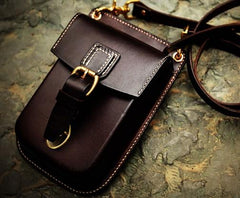 Leather Belt Pouch Mens Small Cases Waist Bag Hip Pack Belt Bag Fanny Pack Bumbag for Men - imessengerbags