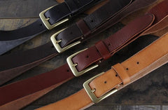 Genuine Leather Punk Rock Biker Trucker Mens Belt Men Black Coffee Belt for Men - imessengerbags