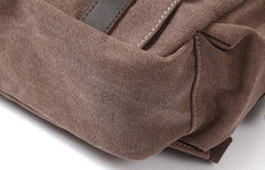 Mens Canvas Leather Backpack Canvas Travel Backpack Canvas School Backpacks for Men