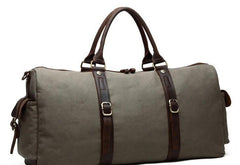 Mens Waxed Canvas Leather Large Weekender Bags Canvas Travel Bag for Men