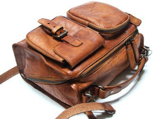 Vintage Brown Leather Mens Messenger Bag Handbag Shoulder Bag for men - imessengerbags