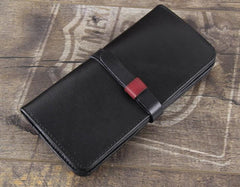 Handmade Leather Mens Cool Wallet Long Leather Wallet Phone Wallet for Men - imessengerbags
