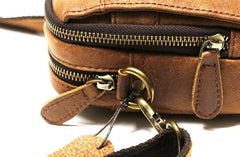 Cool Leather Belt Pouch Mens Waist Bag Shoulder Bag for Men