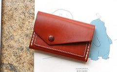 Leather Mens Card Wallet Front Pocket Wallet Small Slim Wallet Change Wallet for Men - imessengerbags