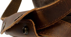 Mens Waxed Canvas Leather Small Weekender Bag Canvas Handbag Travel Bag for Men - imessengerbags