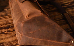 Genuine Leather Mens Cool Chest Bag Sling Bag Crossbody Bag Travel Bag Hiking Bag for men