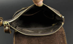 Cool Mens Leather Small Side Bag Belt Pouch Waist Pouch Holster Belt Case for Men
