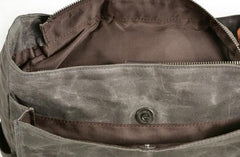 Waxed Canvas Leather Mens Backpack Canvas Travel Backpacks Canvas School Backpack for Men - imessengerbags