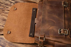 Genuine Leather Mens Cool Messenger Bag Briefcase Work Bag Business Bag for men