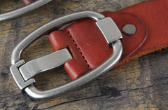 Genuine Leather Punk Rock Biker Trucker Mens Belt Men Black Coffee Belt for Men - imessengerbags