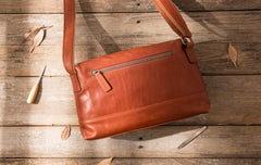 Black Brown Cool Leather Mens Shoulder Bags Messenger Bags for Men - imessengerbags