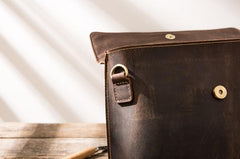 Vintage Leather Small Mens Cool Messenger Bags Small Shoulder Bag for Men