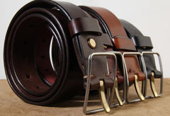 Genuine Leather Punk Rock Biker Trucker Mens Belt Men Black Coffee Belt for Men