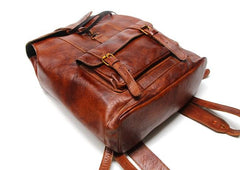 Handmade Leather Mens Backpacks Travel Backpacks Laptop Backpack for men