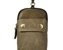 Leather Mens WAIST POUCH with Belt Loop Cell Phone Holster Belt Pouch for Men - imessengerbags