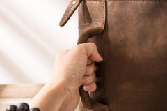 Coffee Leather Mens Cool Sling Bag Sling Shoulder Bags Sling Backpacks for men
