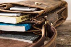 Small Leather Vintage Mens Cool Messenger Bags Shoulder Bags  for Men