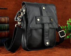 Cool Mens Leather Small Side Bag Belt Pouch Holster Belt Case Waist Pouch for Men