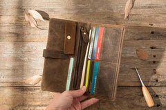 Cool Canvas Leather Mens Long Wallet Long Wallet for Men - imessengerbags