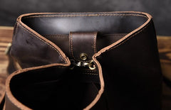 Handmade Leather Mens Cool Backpack Sling Bag Large Travel Bag Hiking Bag for men