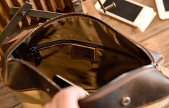 Handmade Leather Mens Cool Messenger Bag Tote Bag Handbag Shoulder Bag for men