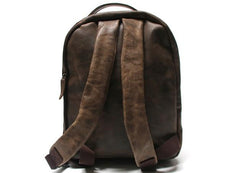 Coffee Leather Mens Backpacks Travel Backpacks Laptop Backpack for men