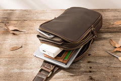 Cool Leather Mens Sling Bag Sling Shoulder Bags Sling Backpack for men - imessengerbags