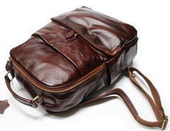 Vintage Leather Mens Backpack Travel Backpack School Backpacks for men