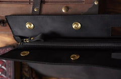 Genuine Leather Mens Cool Messenger Bag Clutch Wristlet Bag Work Bag Business Bag for men - imessengerbags