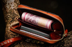 Handmade Leather Tibetan Mens billfold Wallet Cool Chain Wallet Biker Wallet for Men - imessengerbags